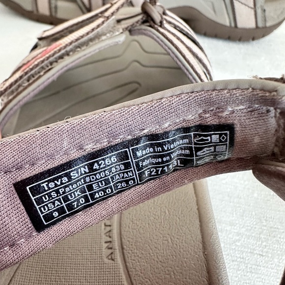 Teva Light Brown Adjustable Ankle Strap Sport Sandals Women’s 9 - Picture 3 of 14